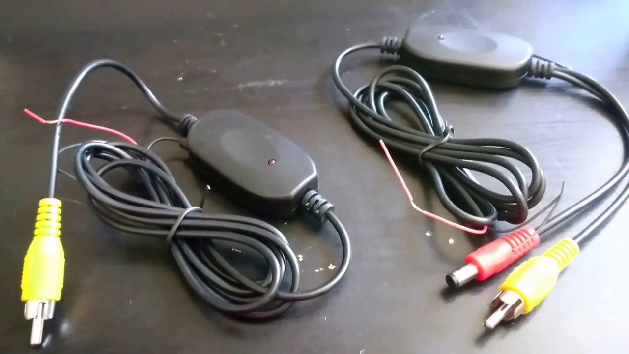 Wireless back-up camera receiver and transmitter