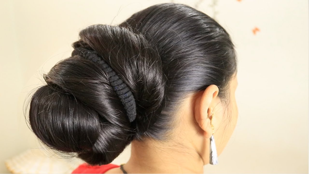 Everyday Messy Bun Using Rubber Band | DIY Quick & Easy Knot Hair Bun Hairstyle Using Rubber Band