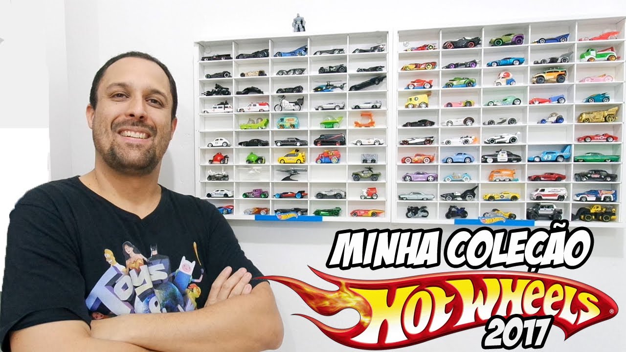 Minha coleção de Hot Wheels temáticos 2017 (filmes, séries, desenhos e games) + expositores Evolukit