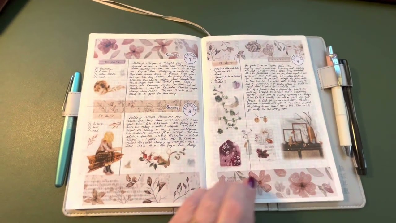 A5 Hobonichi Day Free January 2023 flip-through