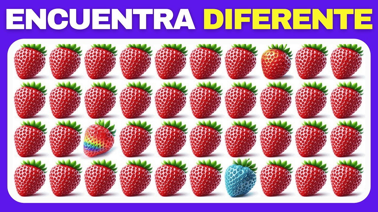 ¿Cuál Es El Diferente? Frutas en 10 Segundos 🍓🍉🍇🍒 | Reto Visual