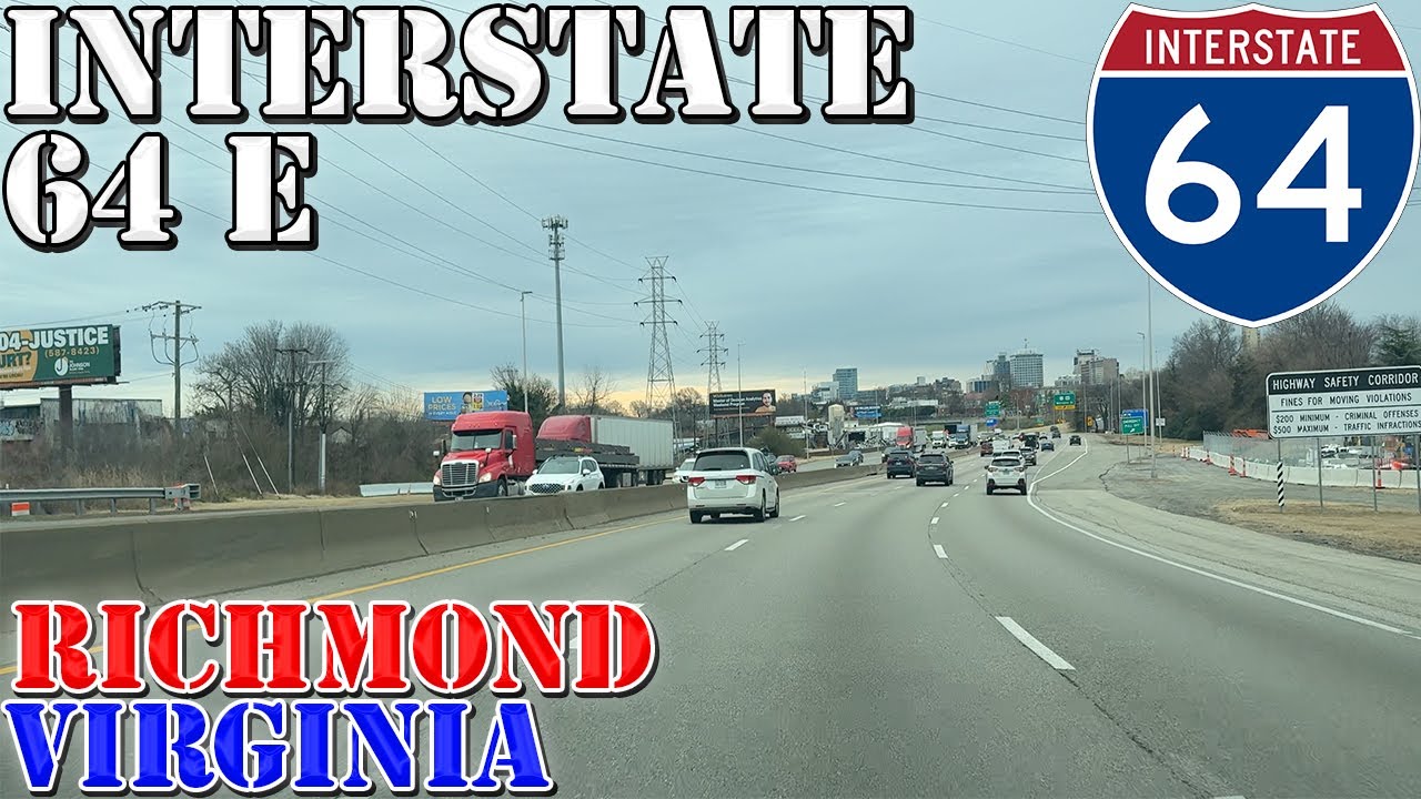 I-64 East - Richmond - Virgnia - 4K Highway Drive - 2026