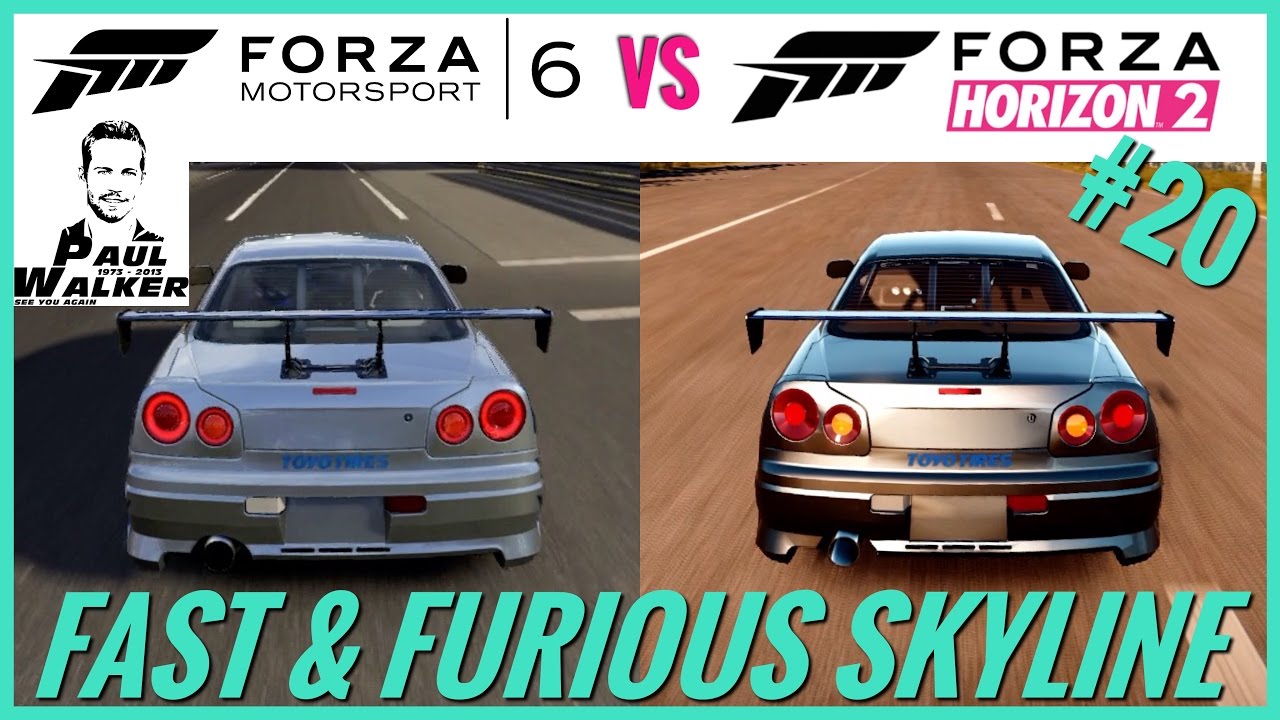 Forza Motorsport 6 (For Paul) vs Forza Horizon 2 | Fast & Furious Skyline '99 | Sound Comparison #20