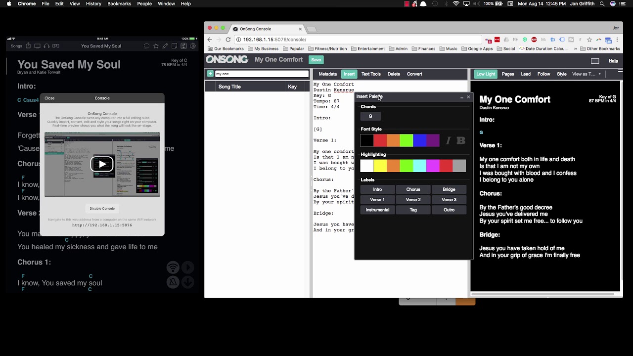 OnSong Console Beginner Tutorial