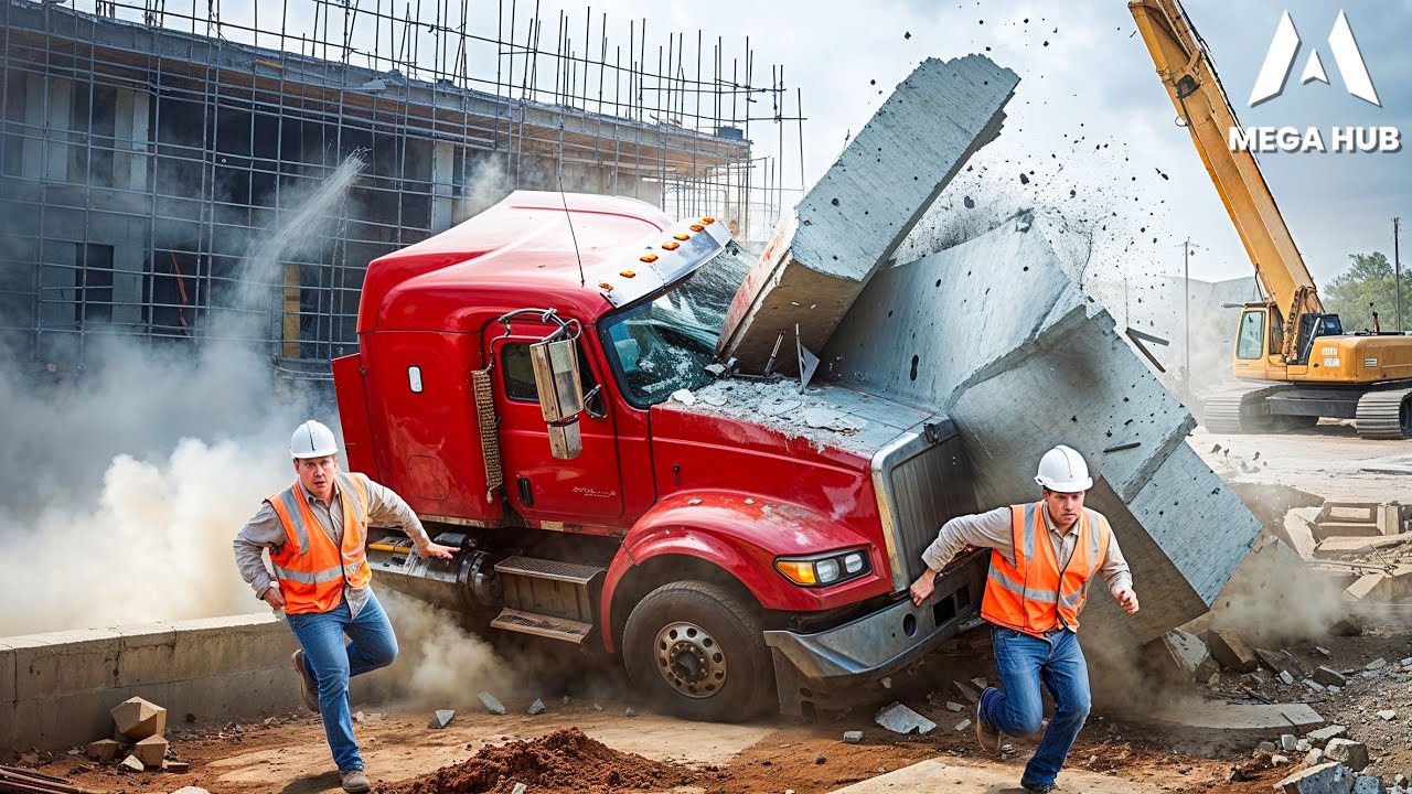 Dangerous Idiots Fastest Truck & Heavy Equipment Fails | Extreme Oversized Truck Transport #65