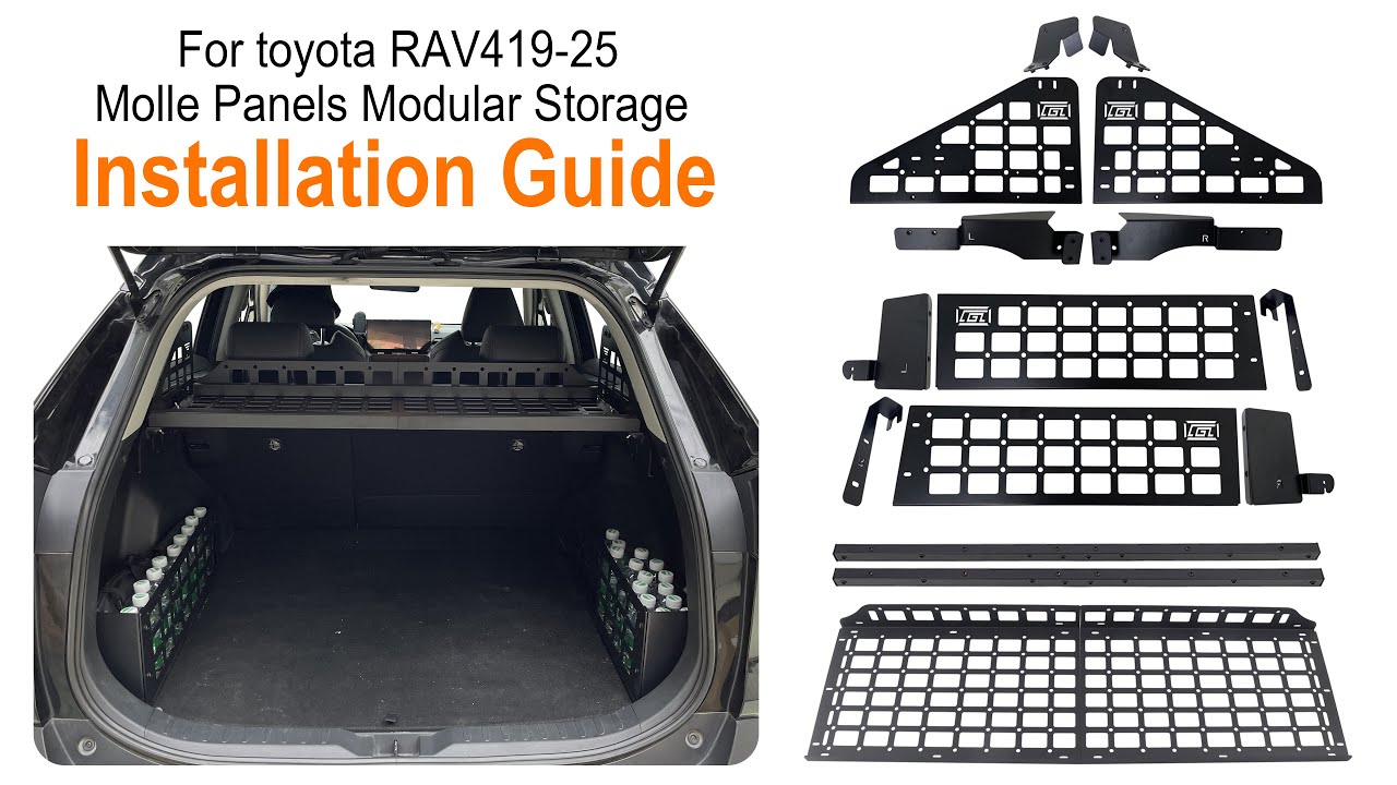 Installation Guide For Toyota RAV4 19-24 –Molle Panels Storage Modular System #modification