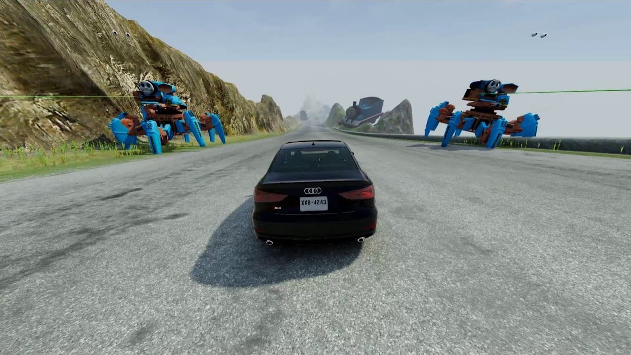 Cars Destruction Test with THOMAS EXE & HOUSE HEAD &ndash; BeamNG Drive