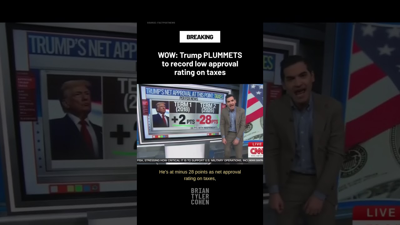 WOW: Trump PLUMMETS to record low approval rating on taxes