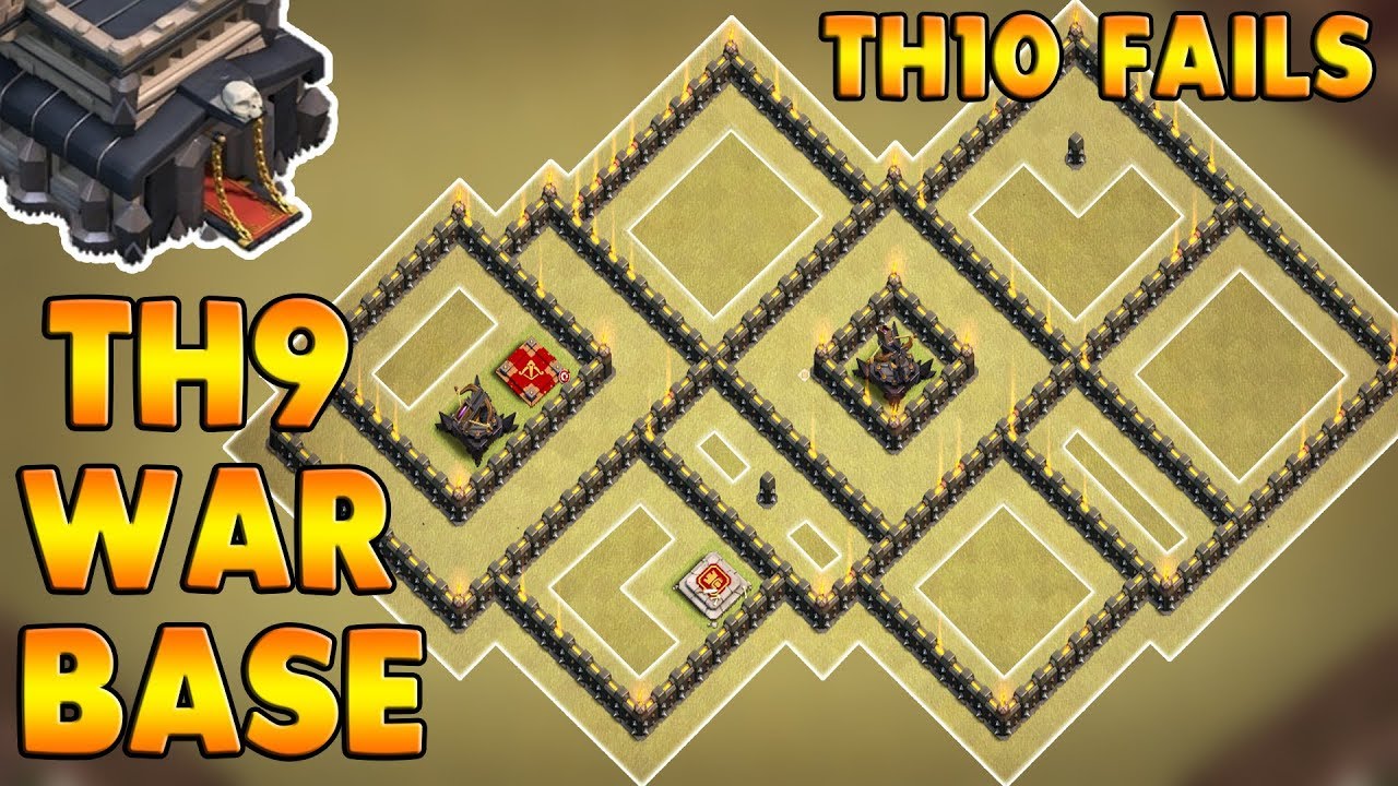 New Best Town Hall 9 ( TH9 ) War Base 2017 | Anti 3 Star | TH10 Fails | 6 Replays | Clash Of Clans