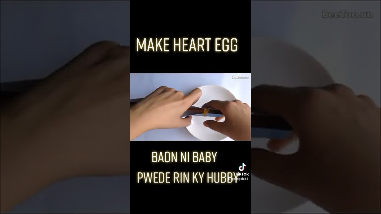 boiled egg with a twist heart shape  #food #toturial
