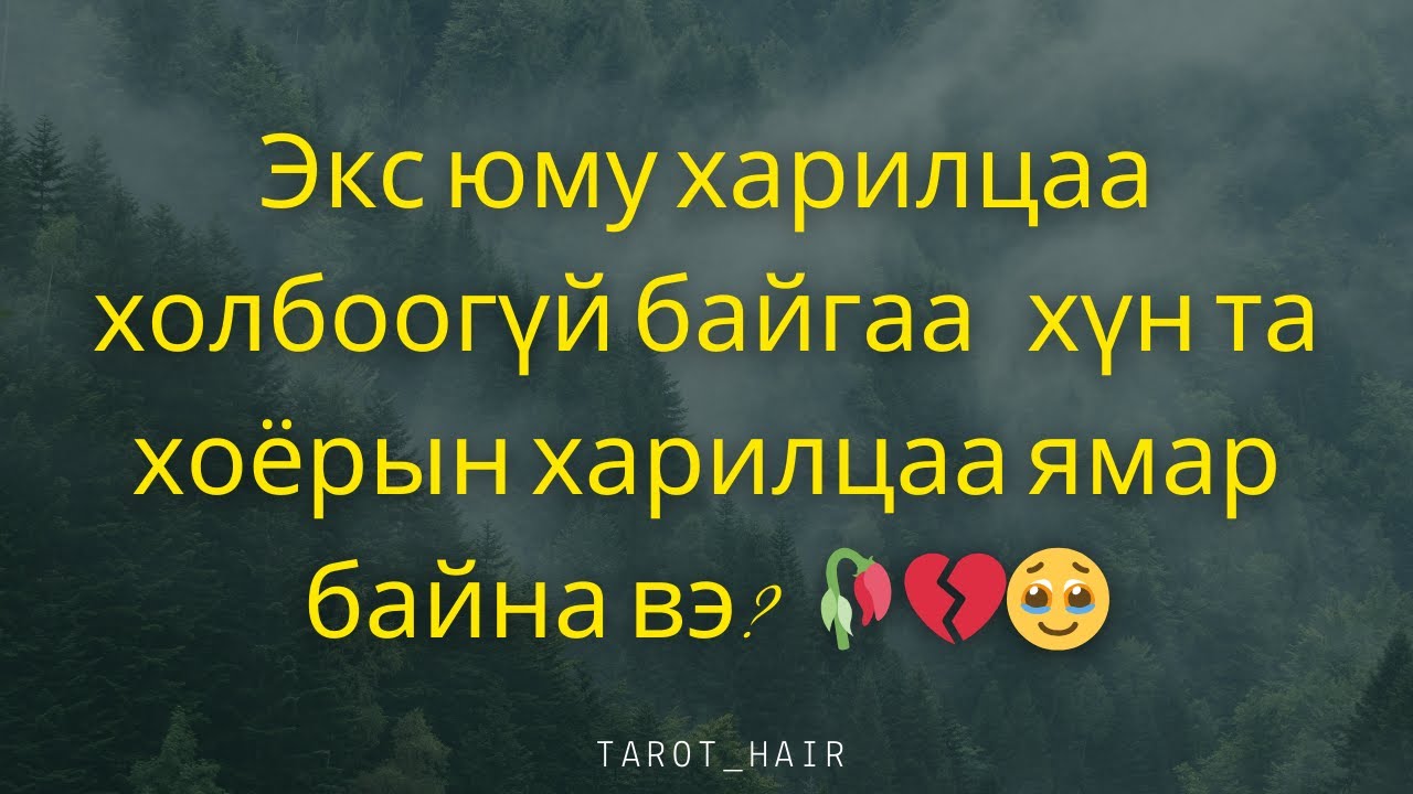 Экс юму харилцаа холбоогүй байгаа   хүн та хоёрын харилцаа ямар байна вэ? 🥀💔🥹