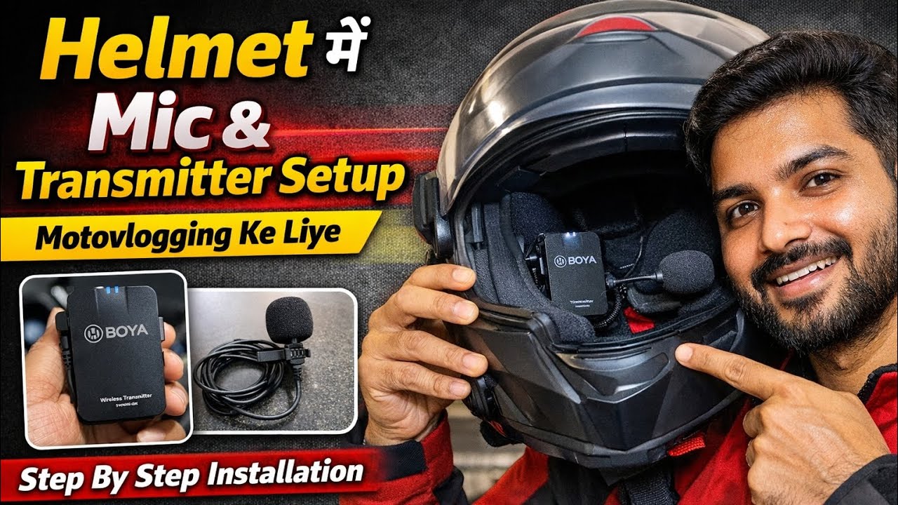 Helmet Me Mic Kaise Fit Kare? Motovlogging Helmet Mic & Transmitter Setup Step By Step l Vlog 36