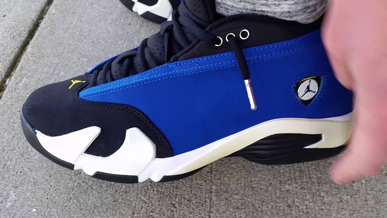 NIKE AIR JORDAN 14 XIV RETRO LANEY LOW VARSITY ROYAL/MAZE/BLACK/WHITE ОБЗОР ЖАРА!