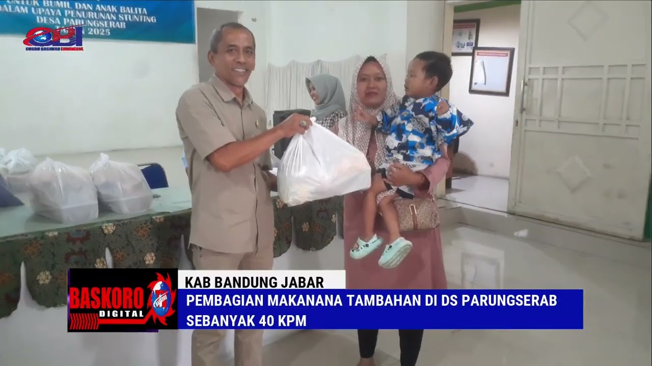 pemberian makanan tambahan tahap pertama dg jumlah PMK 40 orangdg 5 orang ibu hamil 35 balita