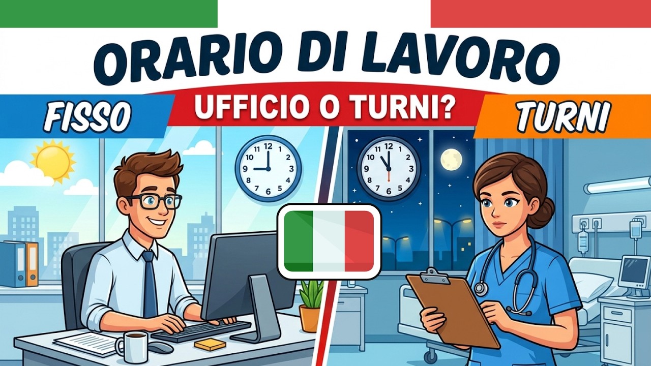 Impara l’italiano Podcast: Come parlare dell’orario di lavoro in italiano 🕒 | Italiano Pratico