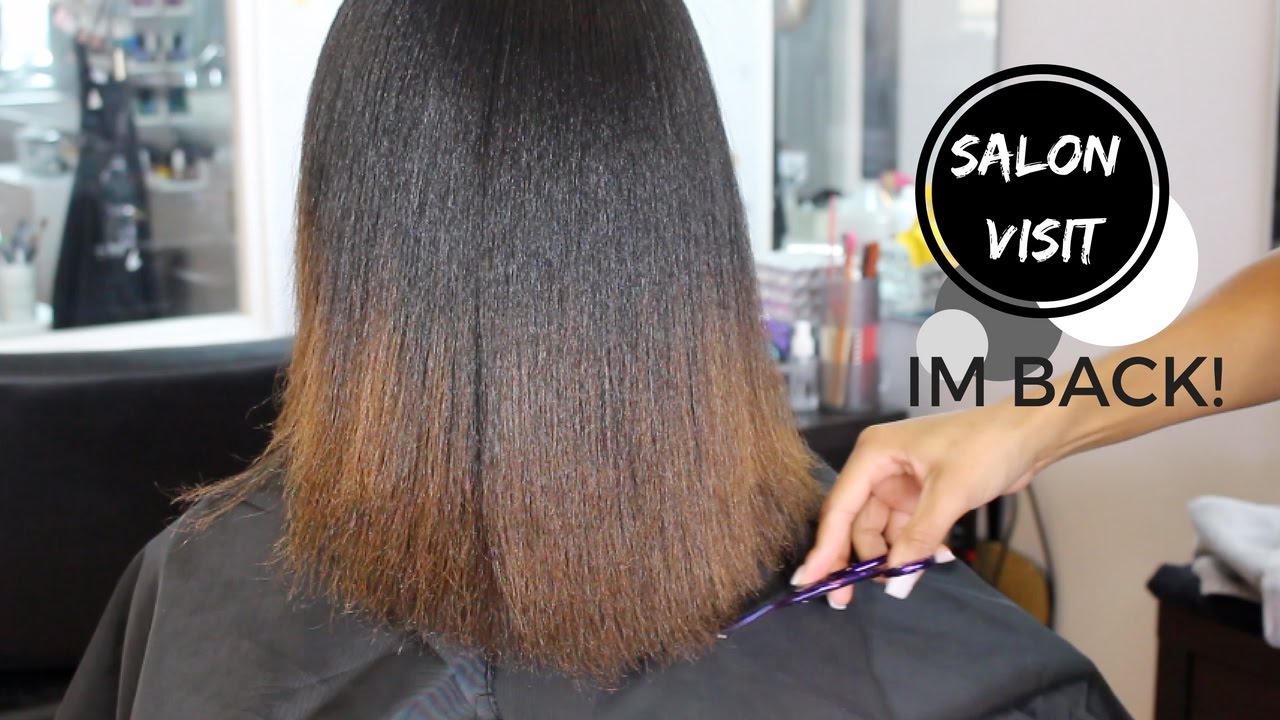 Salon Visit | Straightening Natural Hair, Maintenance, Protein Treatment