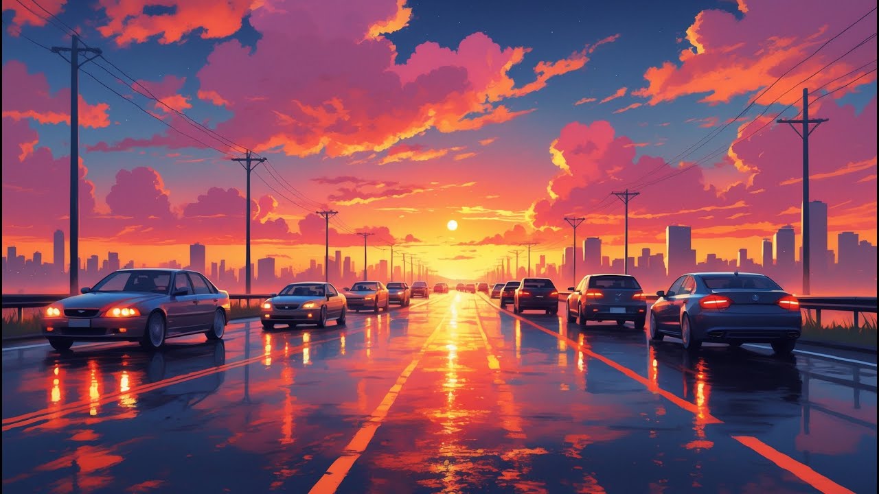 🌅 Sunset Drive Flow: 2 Hours Liquid Drum and Bass Music 🏎️✨ Deep Melodic Vibes