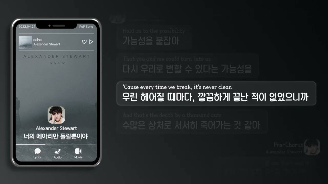 🥲너의 메아리만 들릴뿐이야 | 𝗔𝗹𝗲𝘅𝗮𝗻𝗱𝗲𝗿 𝗦𝘁𝗲𝘄𝗮𝗿𝘁 - 𝗲𝗰𝗵𝗼 [가사해석/Message Lyrics]