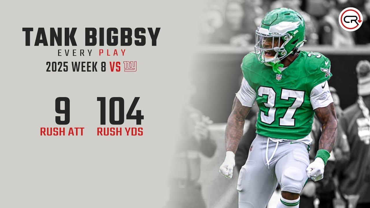 Tank Bigbsy Week 8 Highlights | Every Run vs Giants