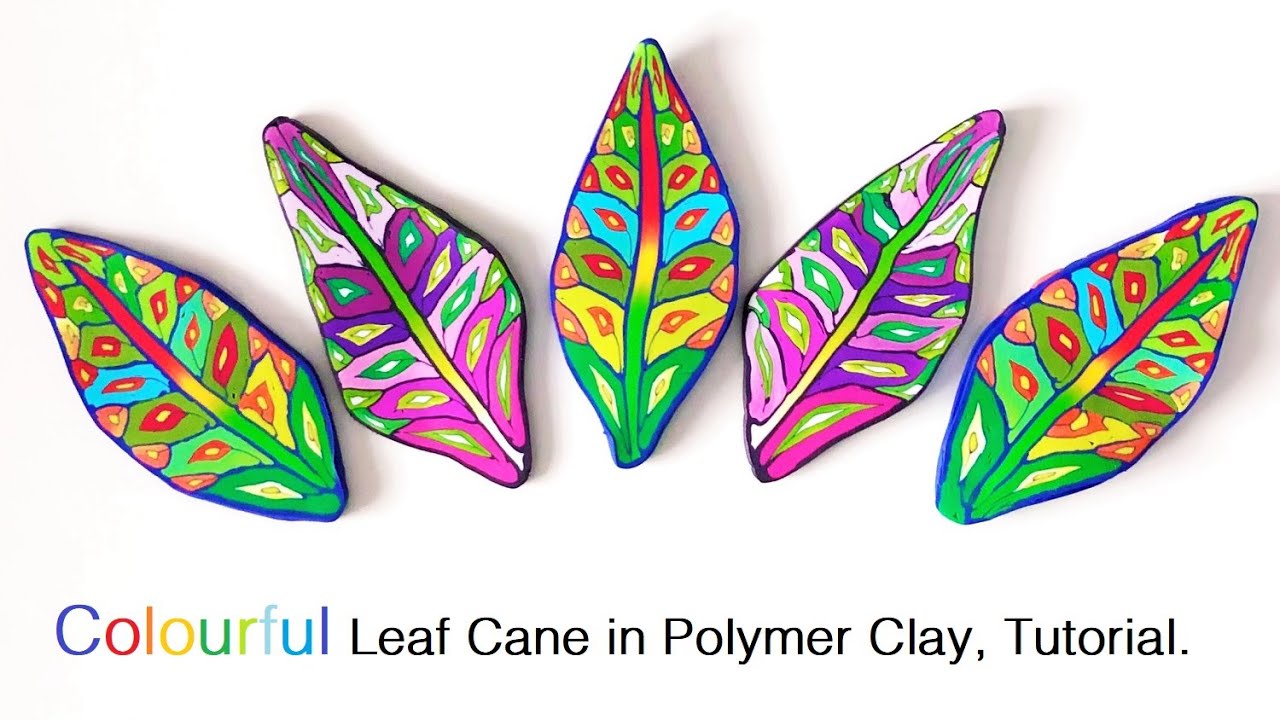 Colourful Leaf Cane in Polymer Clay, Tutorial