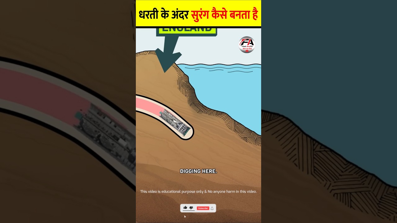 धरती के अंदर सुरंग कैसे बनता है 🤯| How to Build Underwater Tunnels  #shorts #ytshorts #shortsvideo