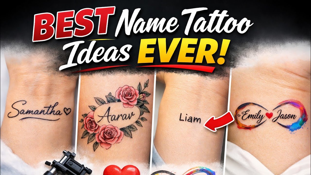 Best Name Tattoo Ideas | Stylish Name Tattoos | SK Tattoo Studio Udupi Kundapura