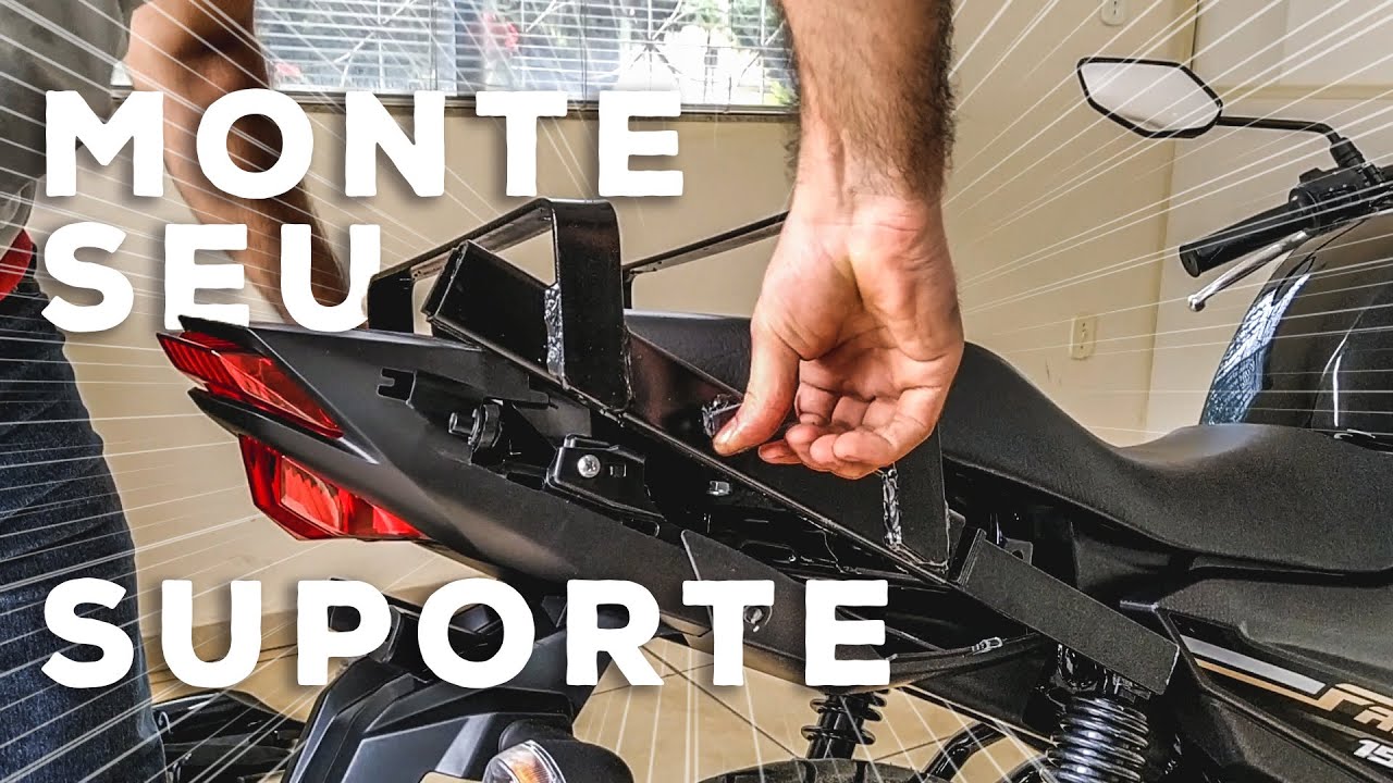 Como montar SUPORTE BAÚ para MOTO YBR, FACTOR FAZER 125/150 - e onde comprar o seu