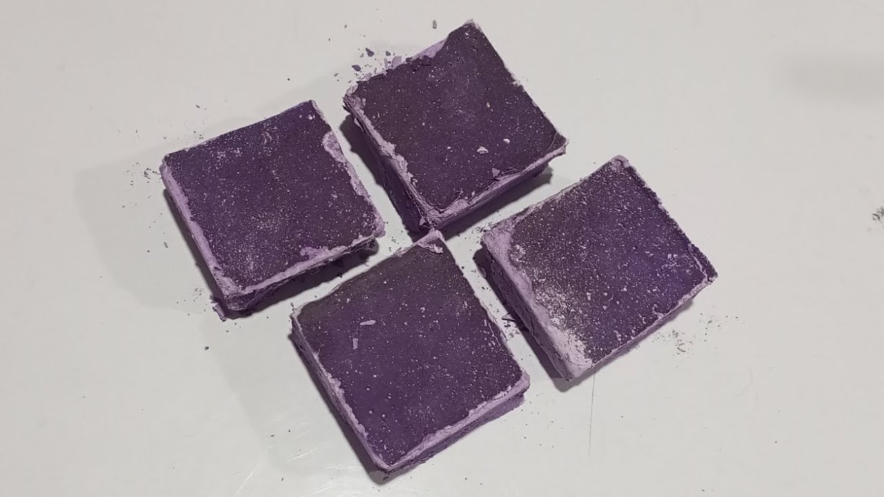 2x Sped Up | 🟪Purple Crunchy Homemade Gym Chalk Blocks Crush | OG Speed Video on @asmrrelaxandenjoy 