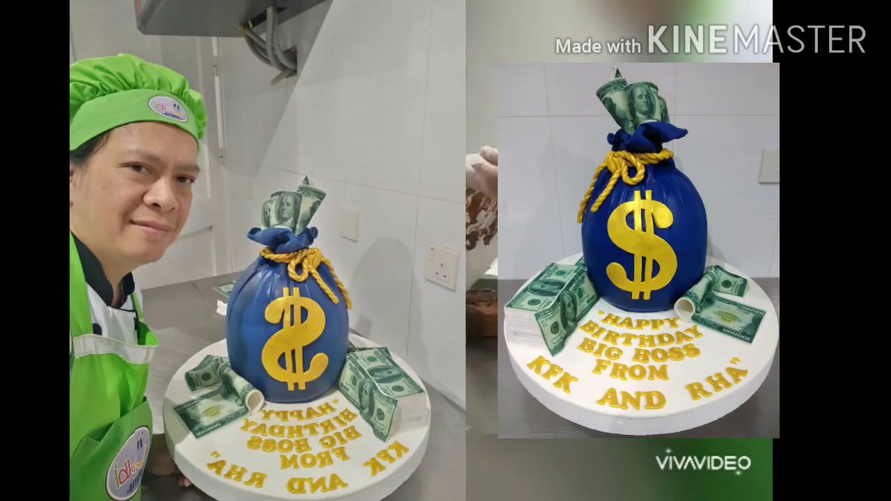 Money Bag dollar Birthday Cake