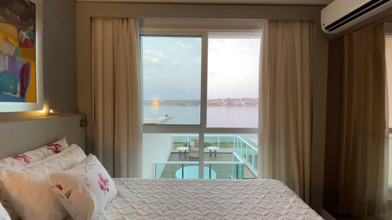 Brisas do Lago - Cobertura Penthouse - Vista para o Lago, Mobiliada, 2 Quartos. Luxo e Praticidade.