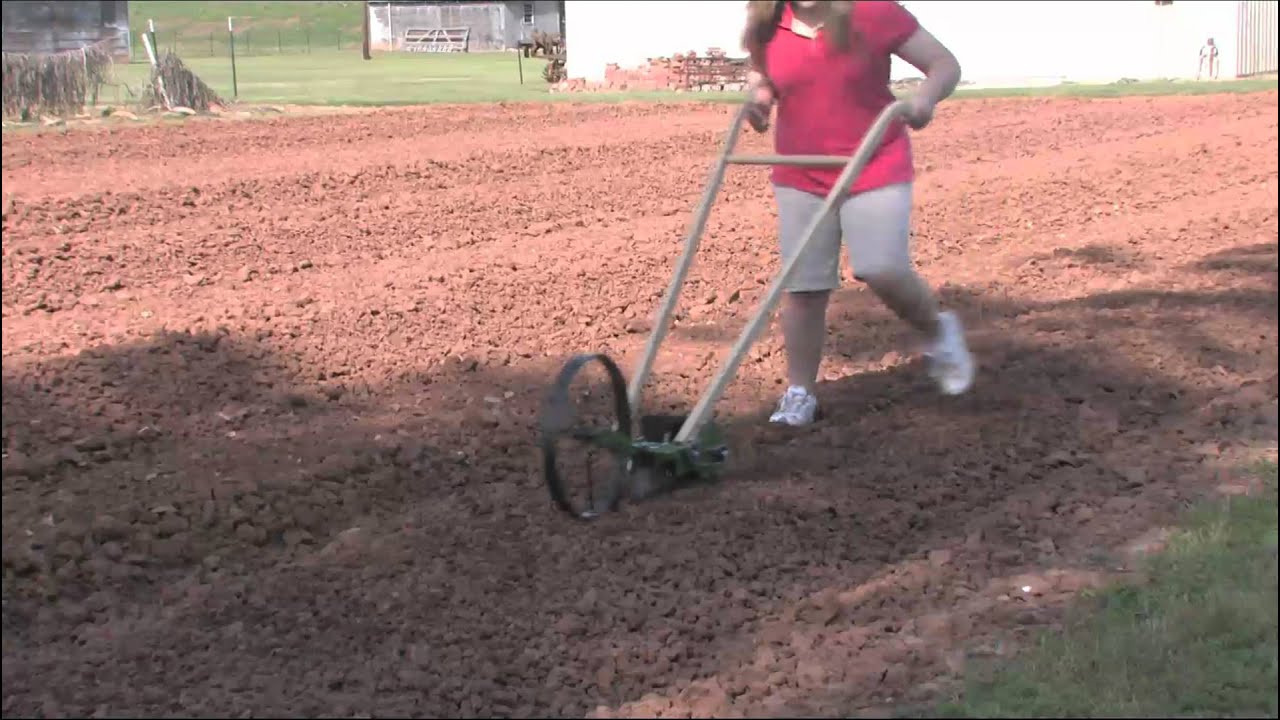Planting Mustard Greens - Hoss Planter April 2012