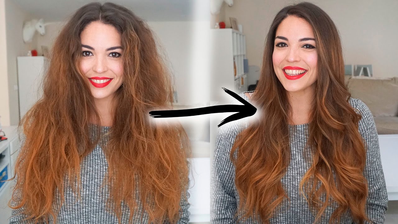 CÓMO ME ALISO EL PELO De pelo rizado a liso | Pretty and Olé