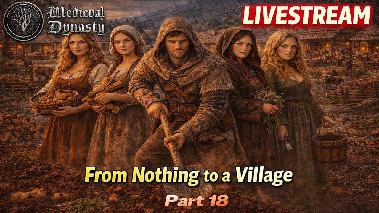 🔥 Medieval Dynasty Livestream | From Nothing to a Village (Part 18)
