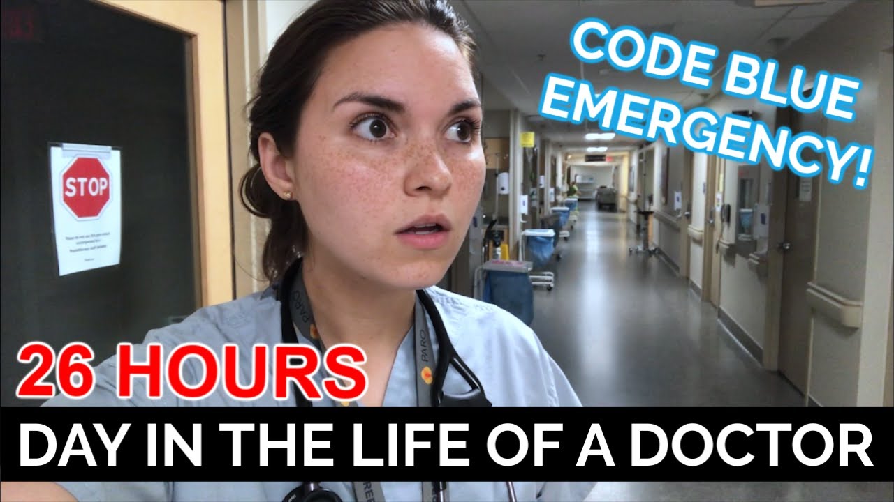 26 HOUR CALL SHIFT with CODE BLUE EMERGENCY: Day in the Life of a Doctor