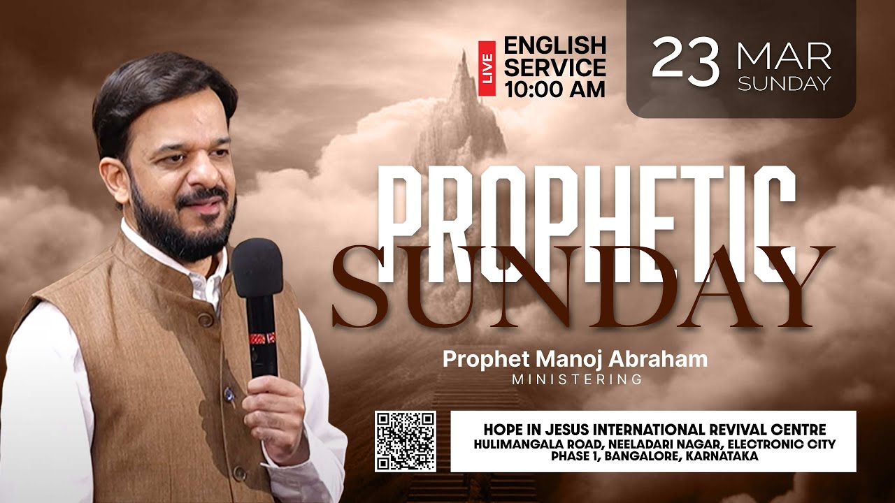 🔴 PROPHETIC SUNDAY | Prophet Manoj Abraham | English Service | Hope in Jesus Int'l Revival Centre
