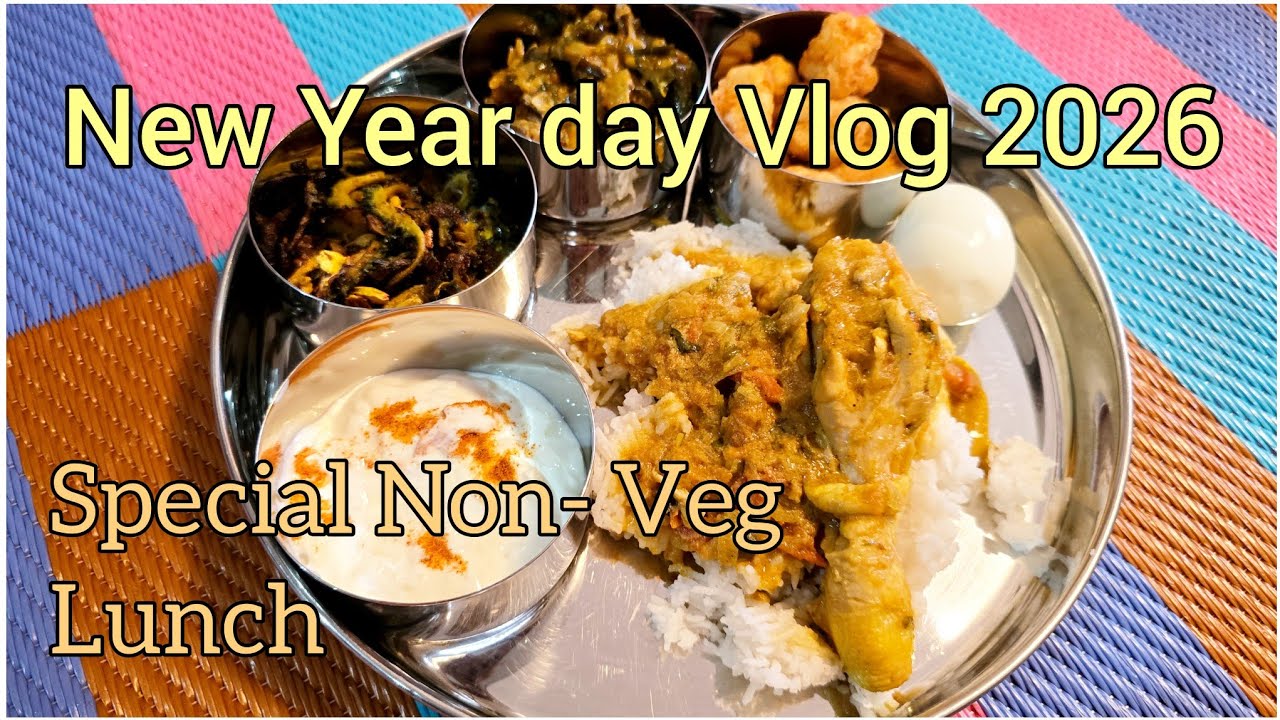 2026 New Year Vlog | Homemade Special Non-veg Lunch | Kitchen Reset