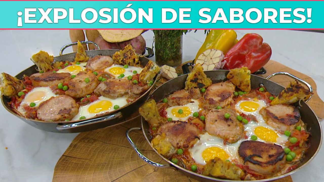 UNA RECETA DE RODRIGO CASCÓN: Bifes de cerdo a la criolla con rosti de batata rellena de queso
