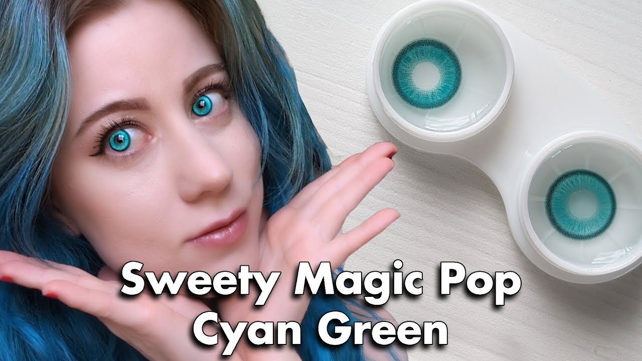 Contact Lenses Review: Sweety Magic Pop Cyan Green