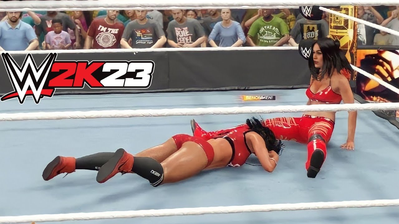 WWE 2K23 Brie Bella vs Nikki Bella Hell In A Cell Match