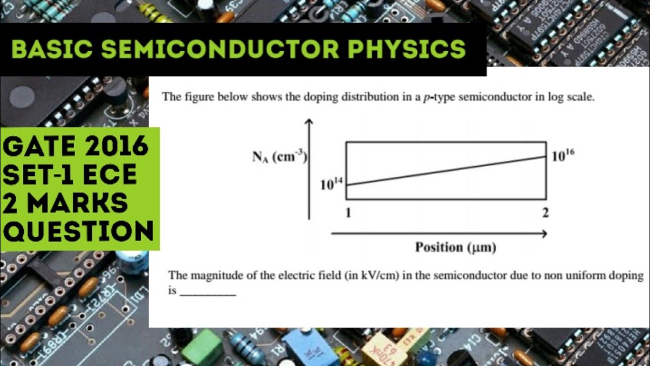 Gate Ece 2016 question || Basic Semiconductor Physics || EDC