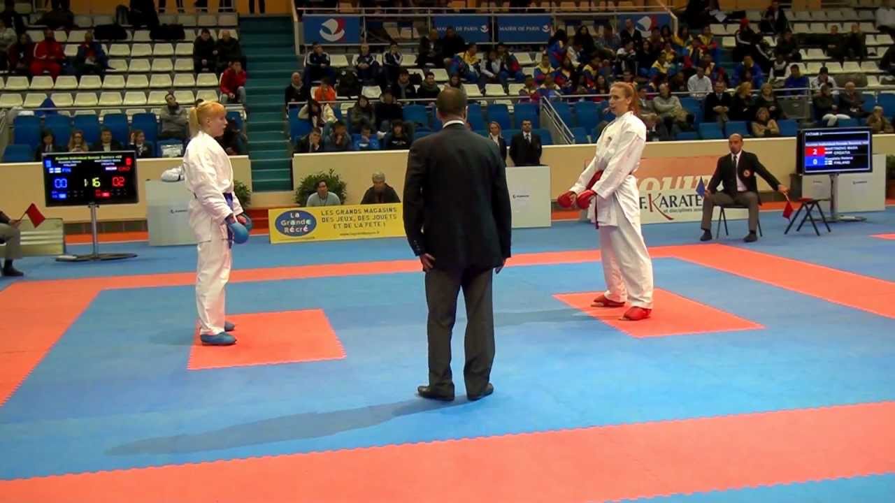 Karate1 PL, Paris 2013 - Kumite female +68 FINAL - MARTINOVC vs KUUSISTO