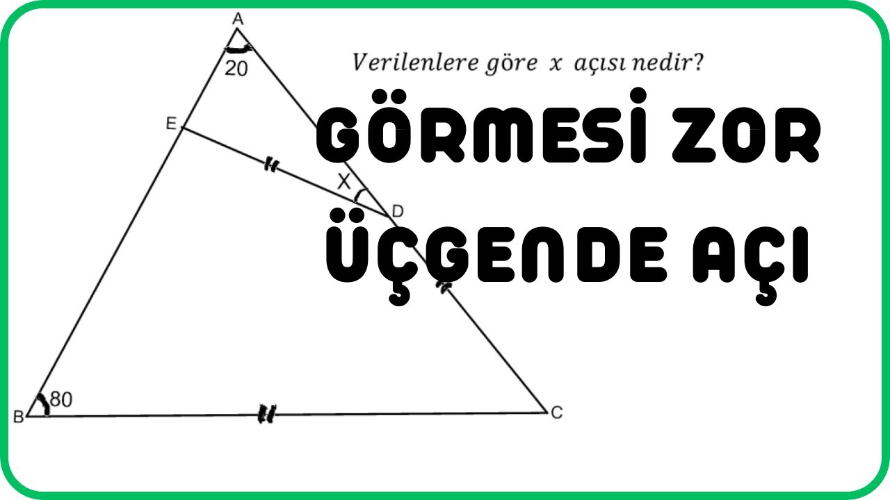 🔥ÜÇGENDE AÇI | AŞIRI ZOR| bu soru çok güzel