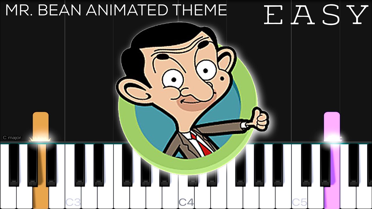 Mr. Bean Animated Theme Song | EASY Piano Tutorial