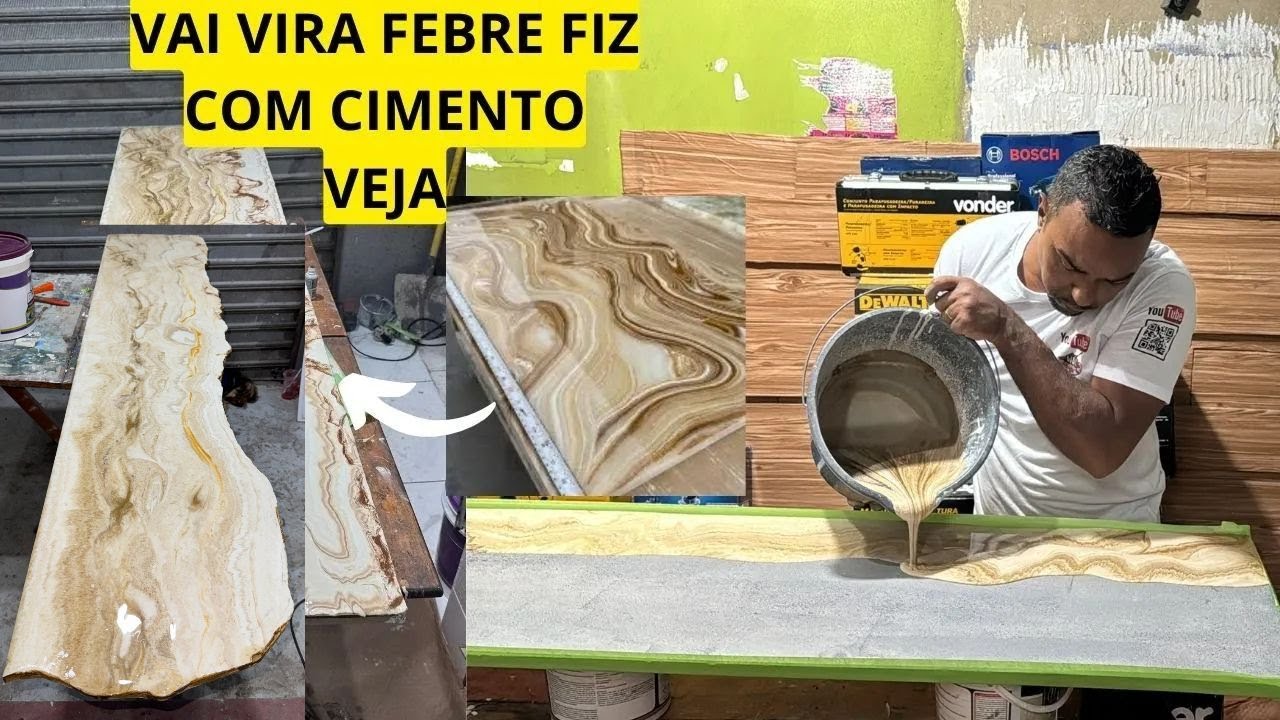 BRILHANTE IDEIA PARA GANHA DINHEIRO BASTA COLOCAR CIMENTO E PIGMENTO E FICARA SURPRESA COM RESULTADO