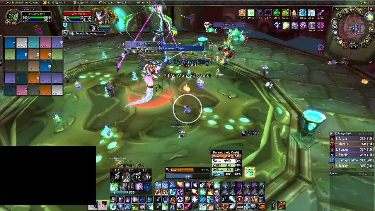 WoW TBC SSC Vashj Mage POV