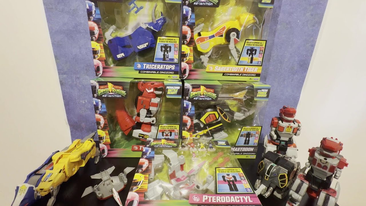 Mighty Morphin Power Rangers: Re-ignition Combinable Dino Zords from Playmate Toys