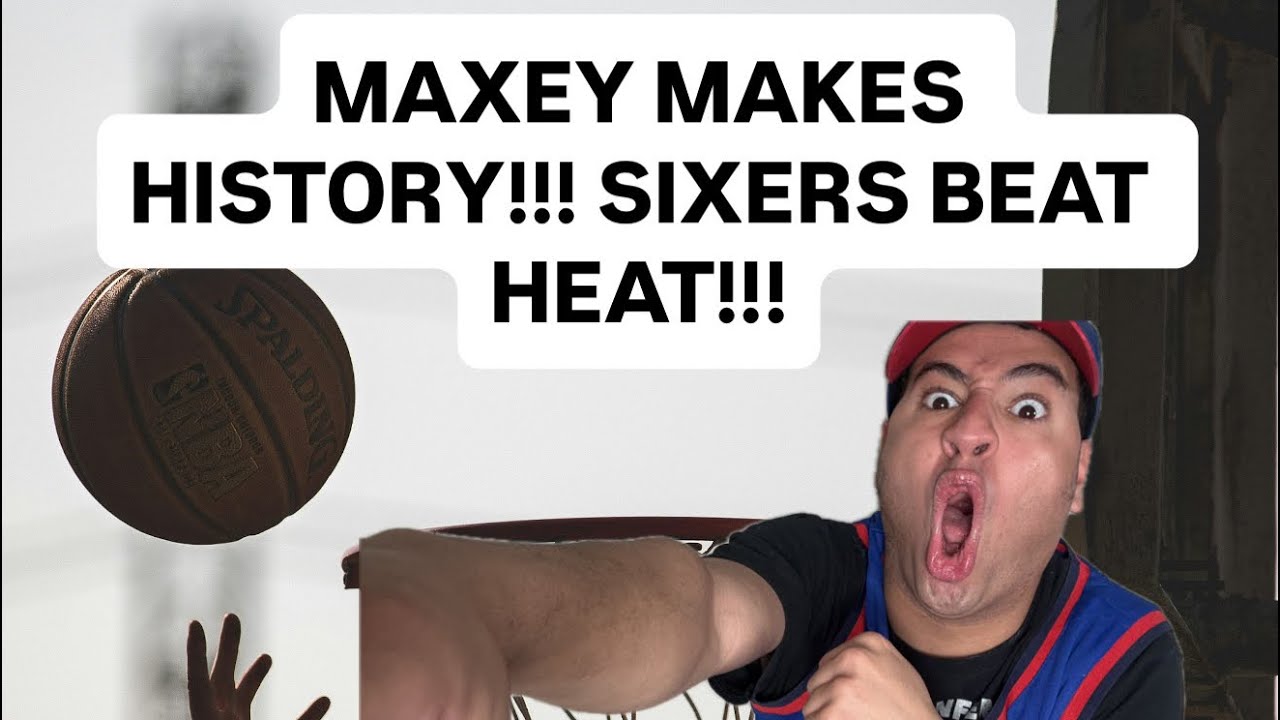 SIXERS BEAT HEAT 124-117 AS TYRESE MAXEY MAKES HISTORY!!! 🔥🔥🔥 #sixers #tyresemaxey #joelembiid 