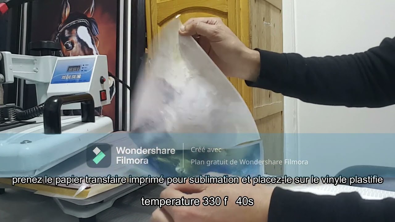 transformation du vinyle au  flex imprimable
