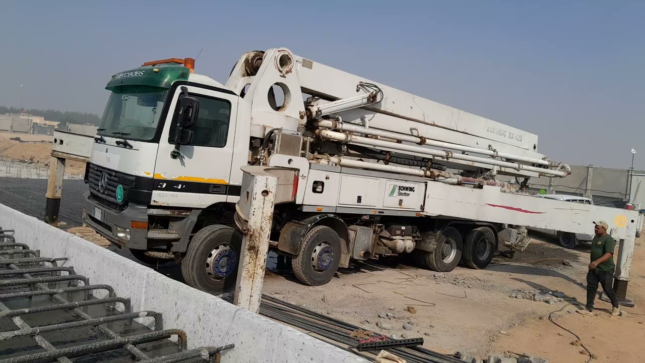 صب الخرسانه #حديد 