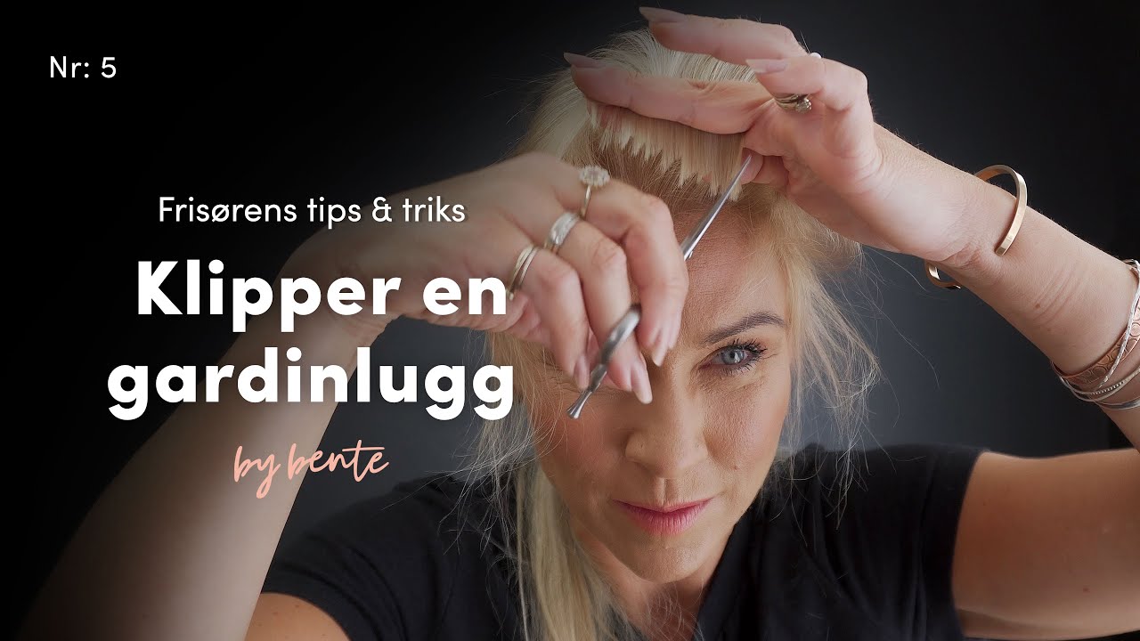 Klippe lugg hjemme. Frisør viser klipp av gardinlugg💇🏼‍♀️